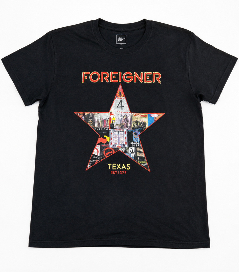 Foreigner Texas Tour 2022 Band T Shirt Mens M Black Concert Rock Graphic Tee